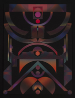 NNC(C)-2, 16 x 12, 2015, ink on japanese fiber - relief print, chine collé, cotton fiber